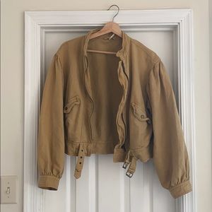 Tan Free People Poet’s Jacket Size XS